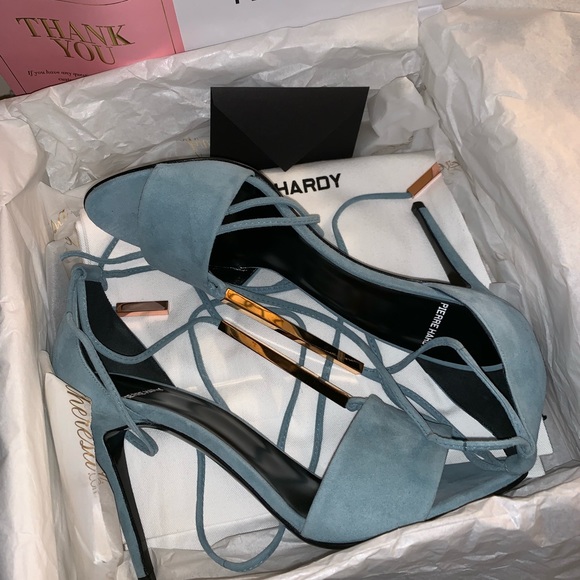 Pierre Hardy Metal blue high sandals - Picture 2 of 8